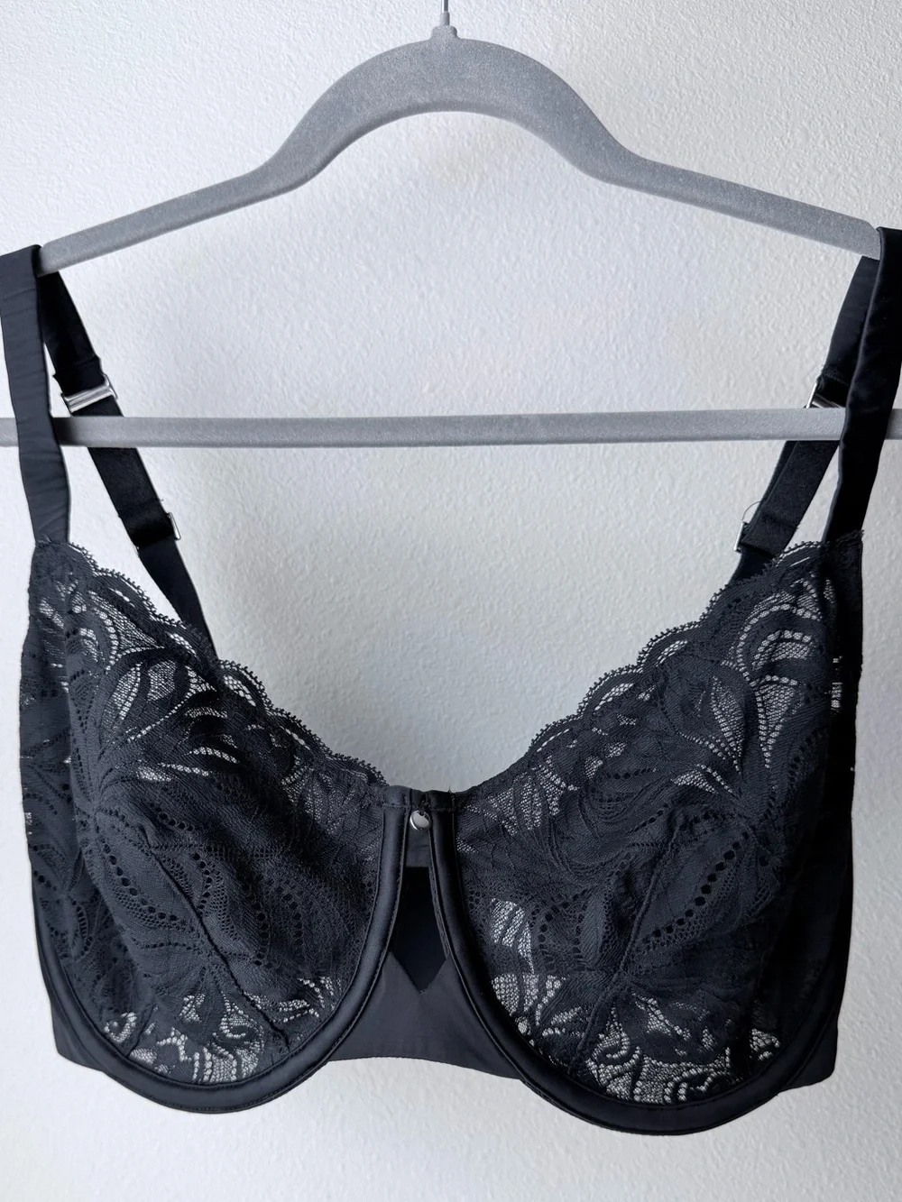 Bare Necessities Black Lace Underwire Support Bra